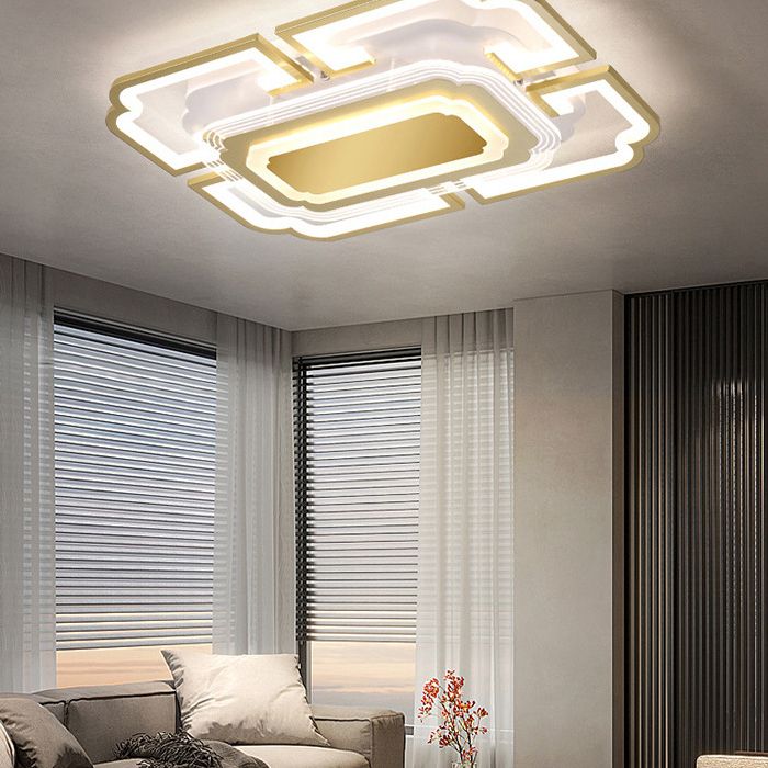 Geometric Flush Mount Light Acrylic Minimalism Flush Mount Spotlight for Living Room