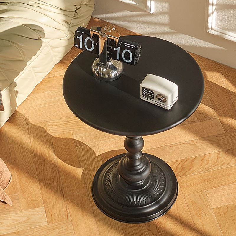 Modernistic Metal Round Side End Table 20.5" Tall Pedestal End Table