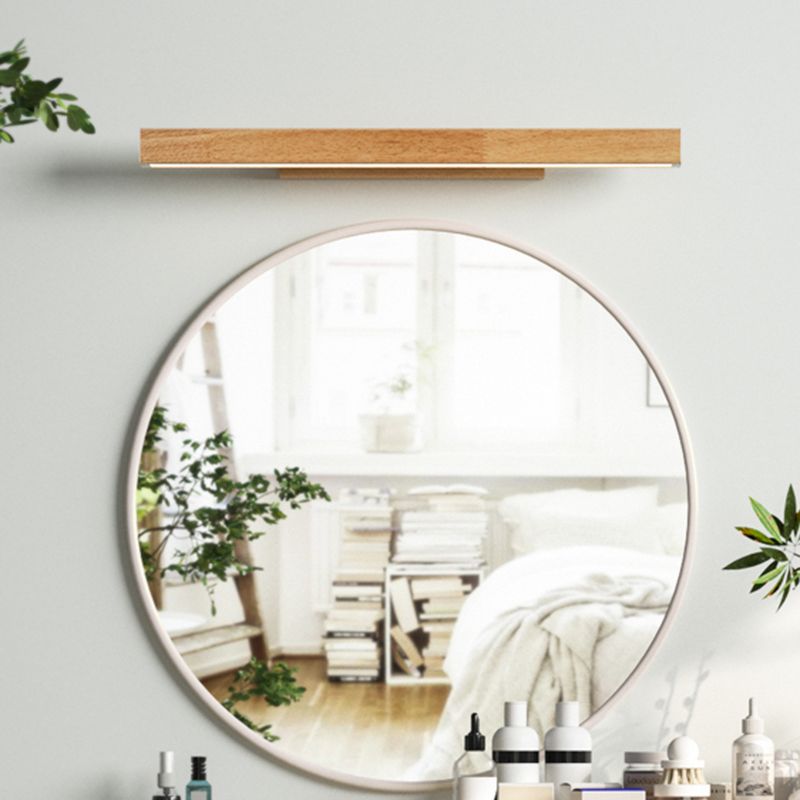 Illuminazione vanity lineare in stile moderno legno 1 leggero sconde da parete