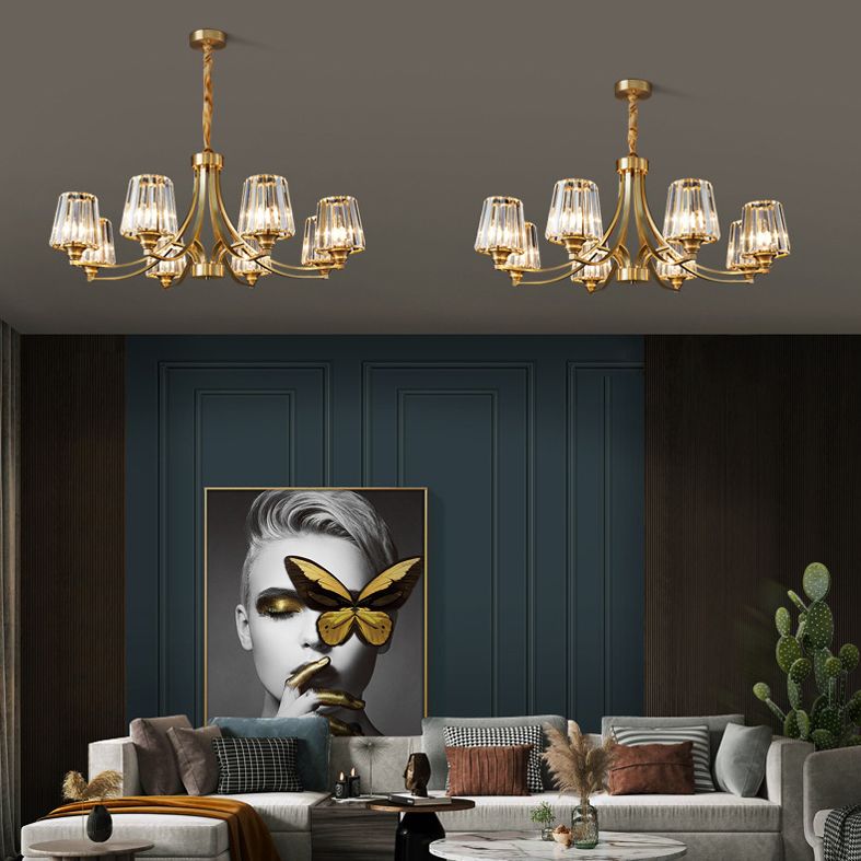Sputnik Clear Glass Chandelier Pendant Light Industrial Living Room Chandelier Lighting