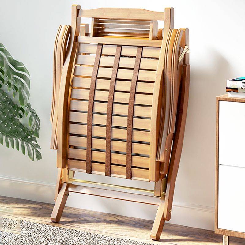 Traditional Rocking Chair Bamboo Solid Color Trapezoidal Back Indoor Rocking Chair