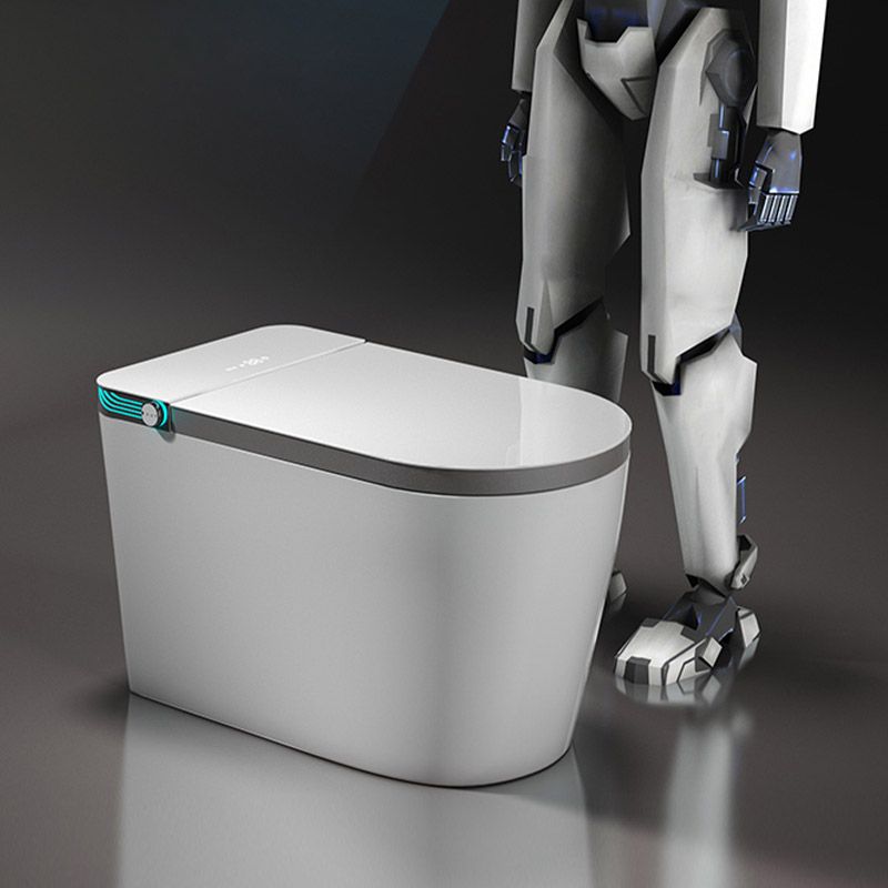 Modern 1-Piece Toilet Bowl Floor Mounted Urine Toilet with Slow Close Seat for Washroom