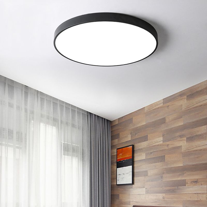 Luminaires de plafond encastrés de simplicité de lumière montée au plafond à LED ronde