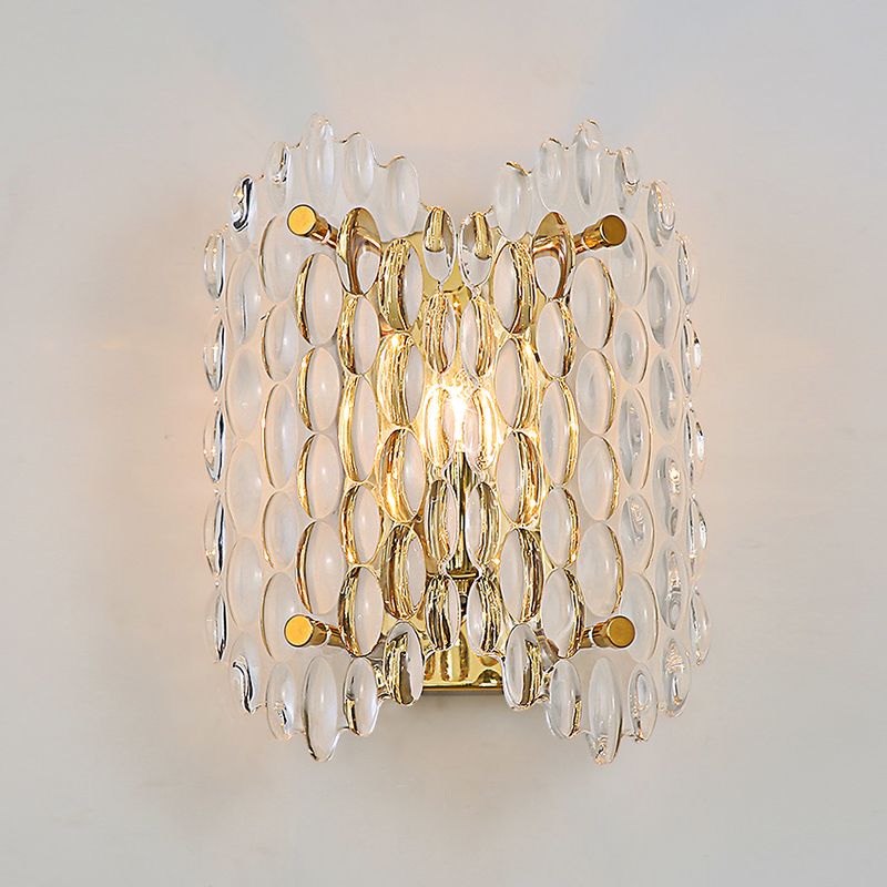 Modern Style Wall Light Crystal Sconces in Transparent for Bedroom