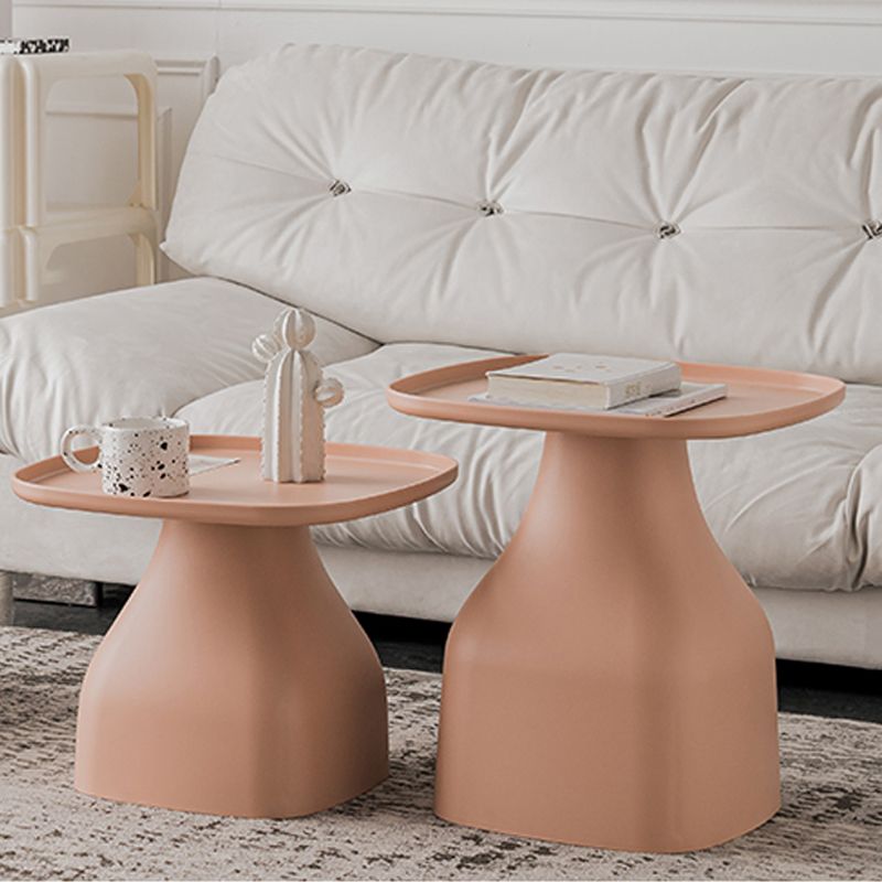 Plastic End Table Set Pedestal Tray Top Side Table for Bedroom
