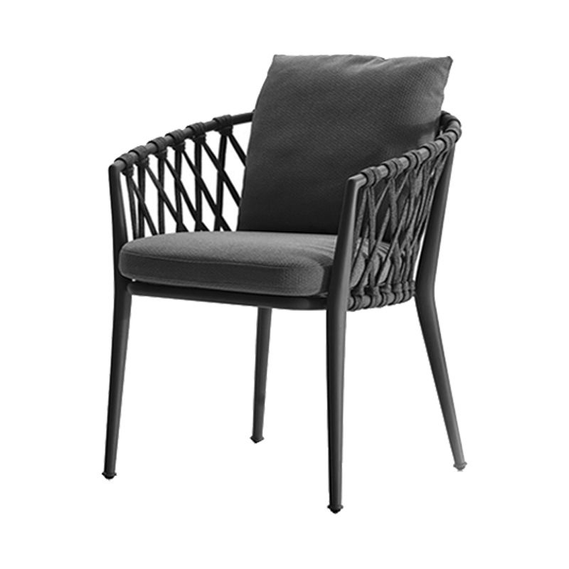 Boho Oval Dining Table Set 1/4/7 Pcs Stone and Metal Patio Dining Table with Chairs