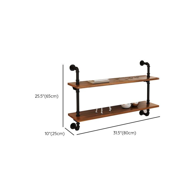 Industrial Engineered Wood Bookcase Closed Back Floating Bookshelf