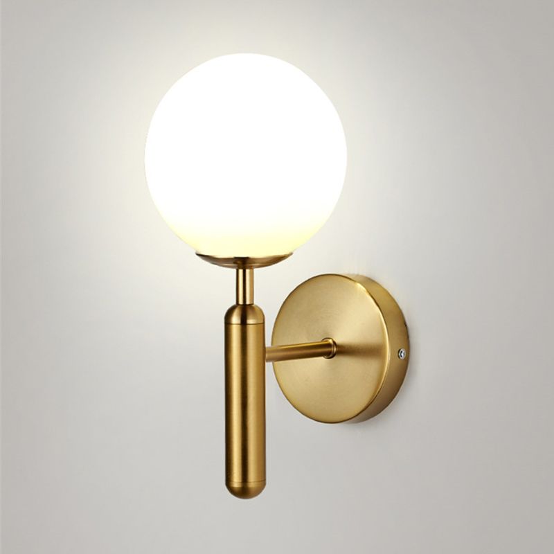 Sphere Shape Glass Sconce Light Modern Style Wall Lamp for Dining Room