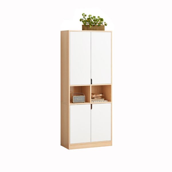 Wooden Standard Bookcase 12" D with Doors Closed Back Vertical Bookshelf