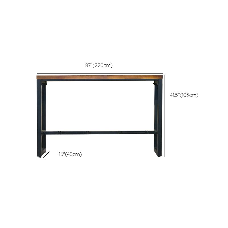 1/2/3/4/5 Pieces Modern Rectangular Pub Table Set Wooden Counter Table with Stools