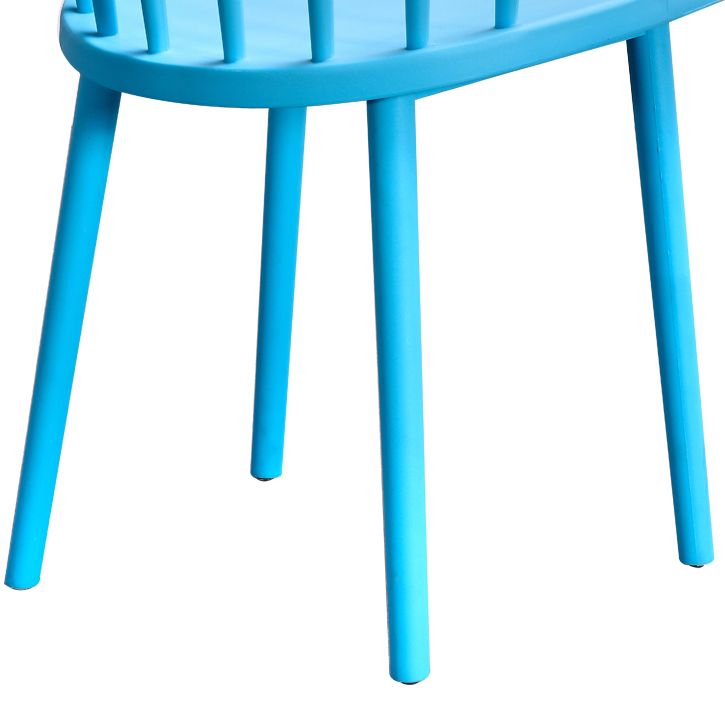 Contemporary Style Plastic Dining Armchair Windsor Back Side Chair for Home