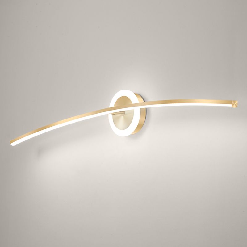 Linear Shape Wall Lighting Modern Style Metal 2 Light Sconce Light for Shower Room