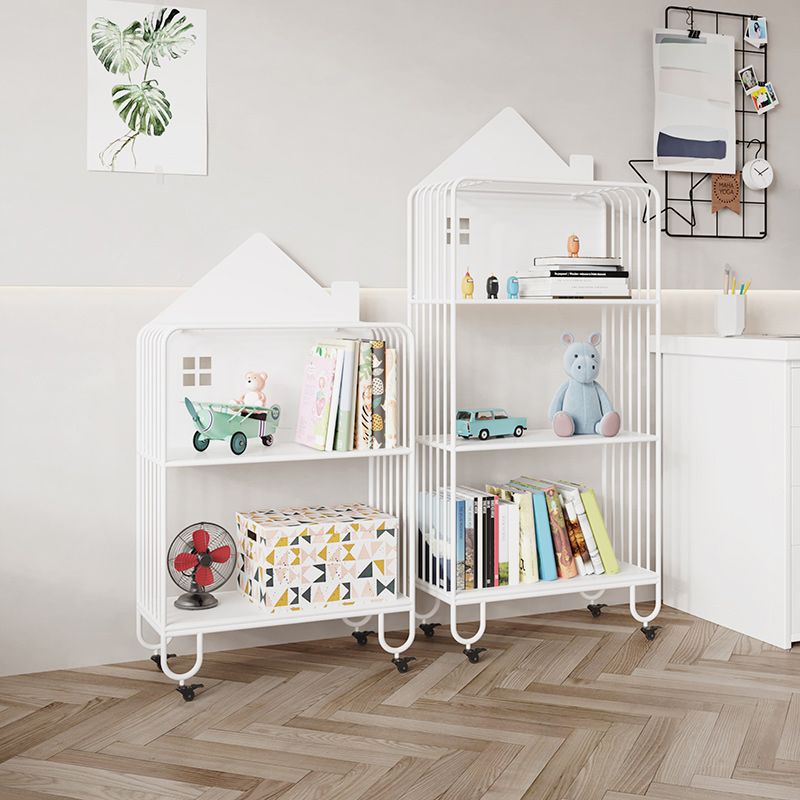 Contemporary Metal Bookshelf Standard Shelves Included Bookcase