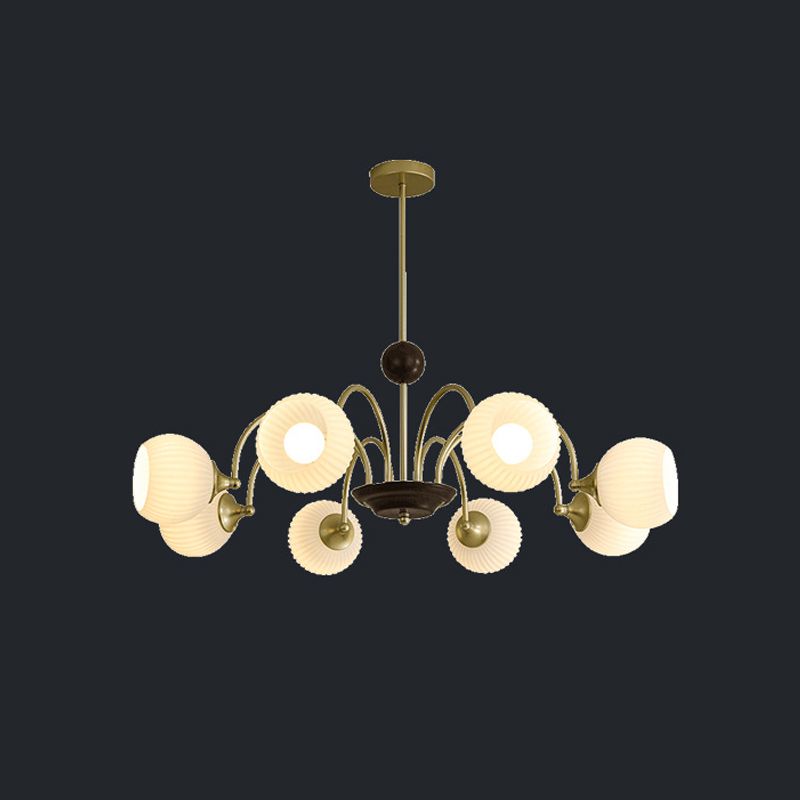 Contemporary Nordic Hanging Light Globe Glass Chandelier for Living Room
