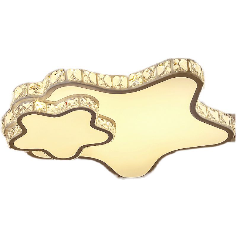 Kristallgeometrische LED-Unterputzleuchte im modernen Luxus-Stil aus Edelstahl für Schlafzimmer