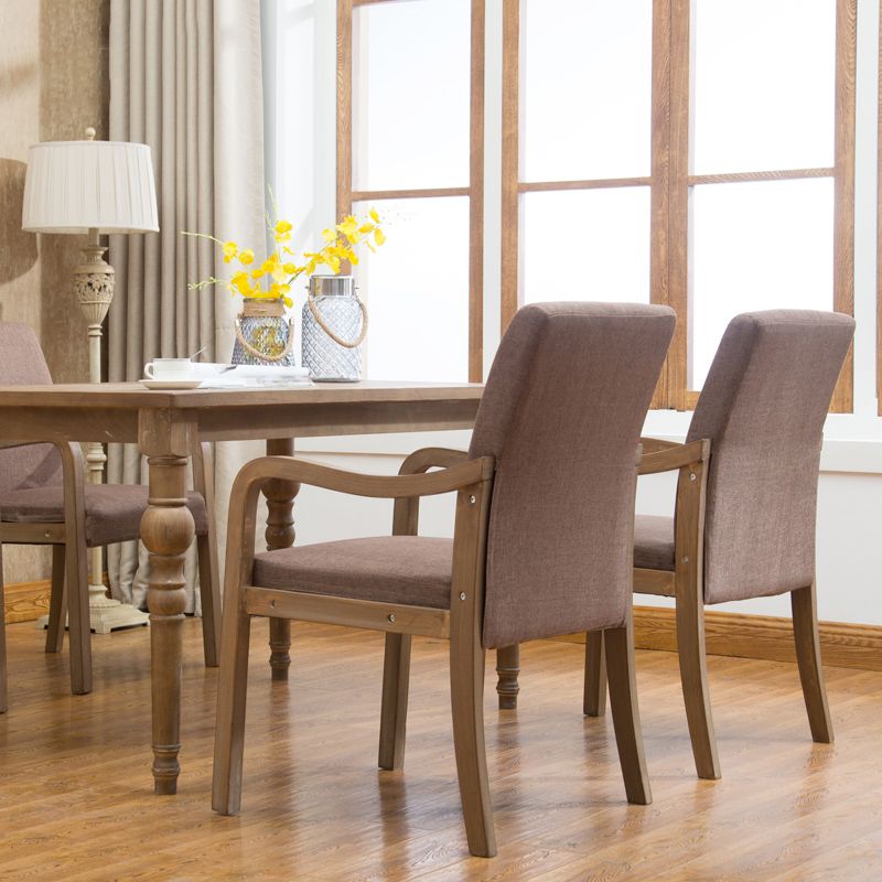 Chaise de salle à manger en bois rembourrée à dossier solide de fauteuil de maison contemporaine