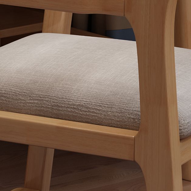 Contemporary Wood Dining Arm Chair Open Back Dining Side Chair for Home Use (Set of 4)