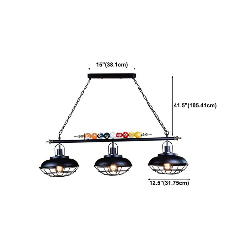 Industrial Style Hanging Lamp Dome Shade Island Light Fixture for Bar (Included Balls)