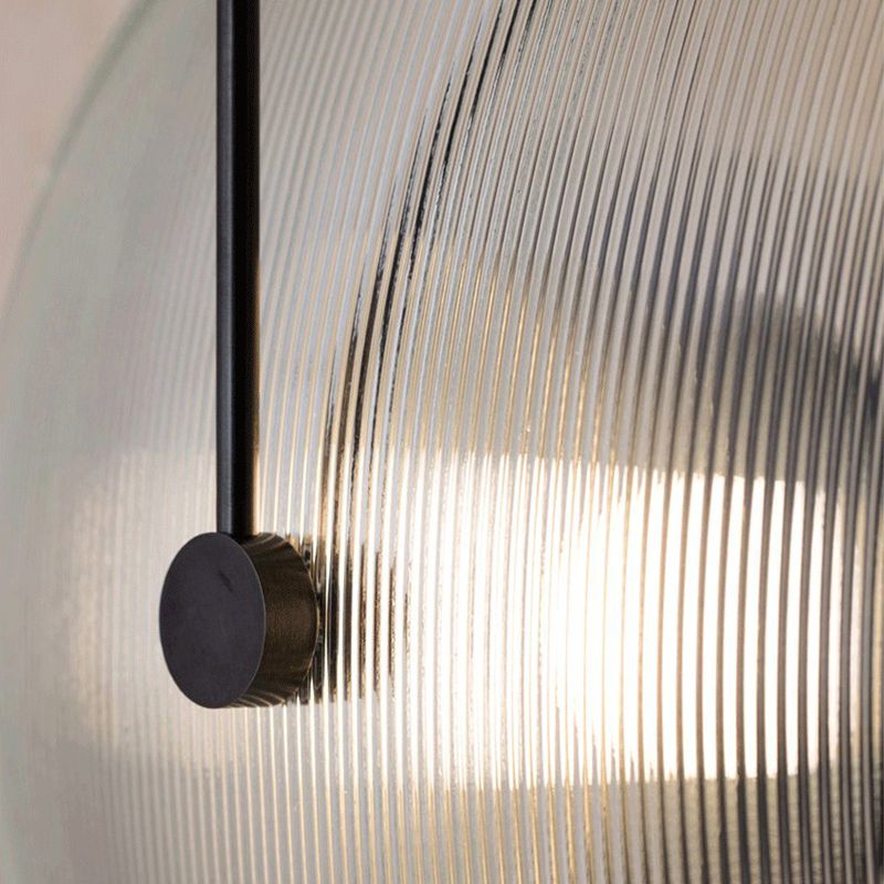 Hedendaagse 1-licht wandkandelcirkelcirkel Glazen wand gemonteerd licht voor woonkamer