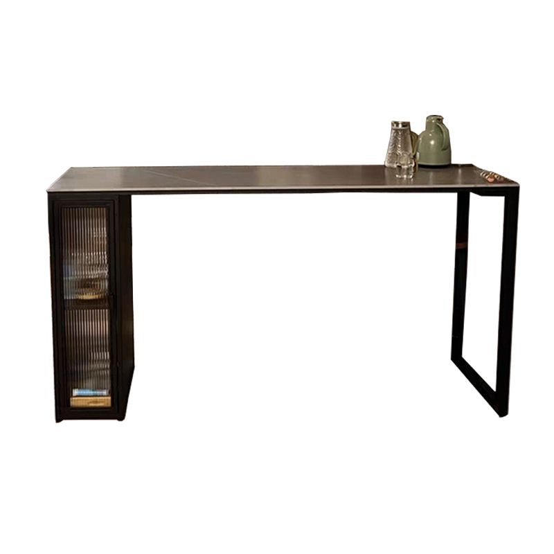 Rectangle Bar Table Grey Dining Table for Kitchen Living Room