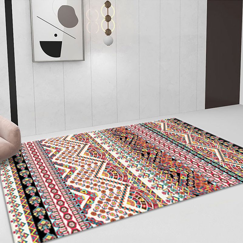 Tone blanc shabby chic tapis polyester tapis tribal classicisme tapis en salle du tapis sans glissement pour le salon
