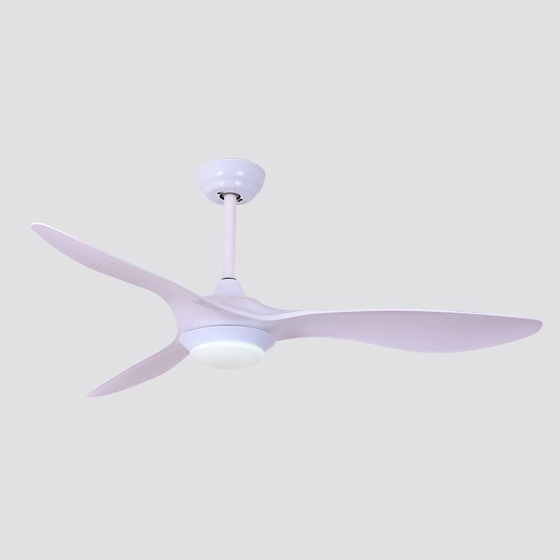 Aménagement de plafond semi-flush de 52 "LED de large LED de large lampe à fans pendentif acrylique classique avec 3 lames