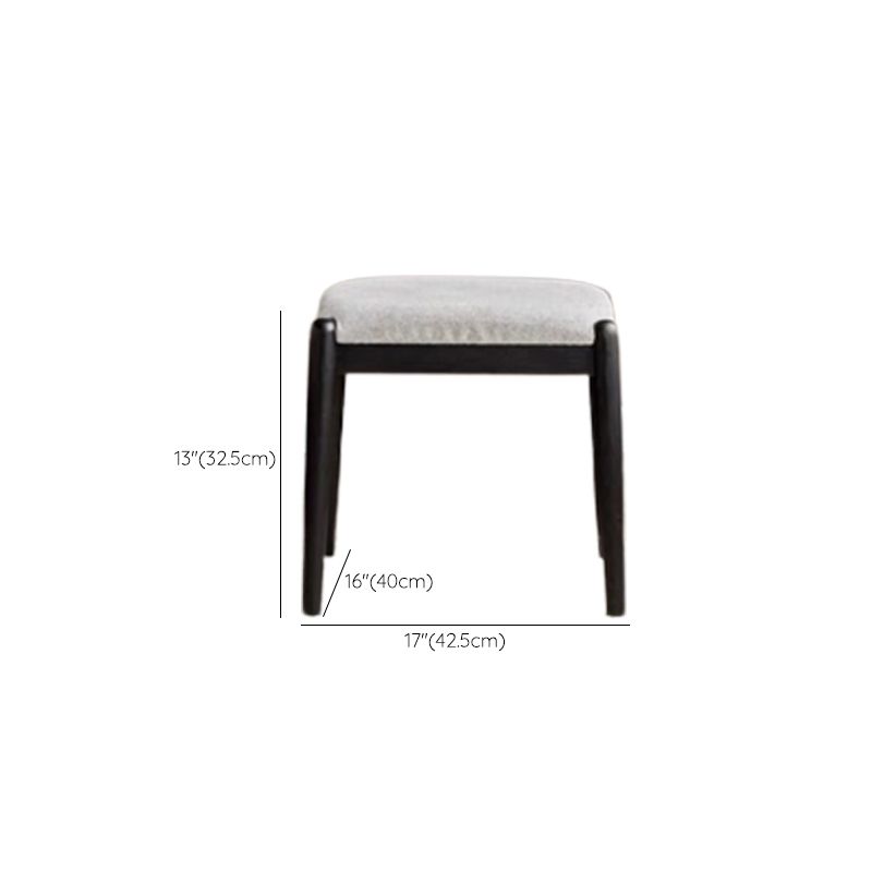 Modern Black Dressing Table Stool Set Wooden Vanity Dressing Table for Bedroom