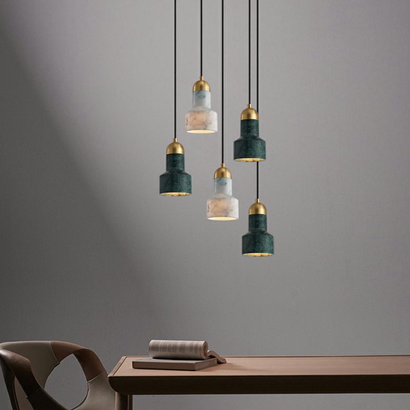 Marble Grenade Down Lighting Pendant Postmodern Single-Bulb Ceiling Hang Lamp over Table