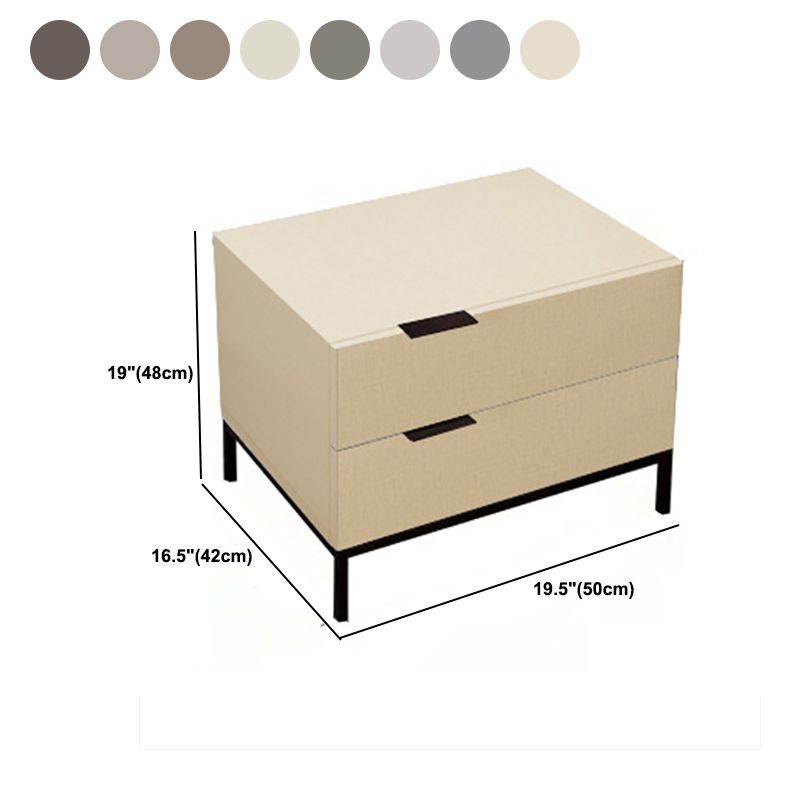 Modern Style Metal Iron Material Multi-color Choice Square Black Cabinet Foot Nightstand