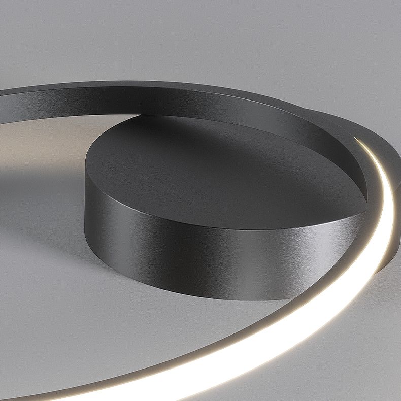 Round Shade 3-Lights Modern Style Flush Mount Ceiling Lighting Fixture for Living Room Bedroom