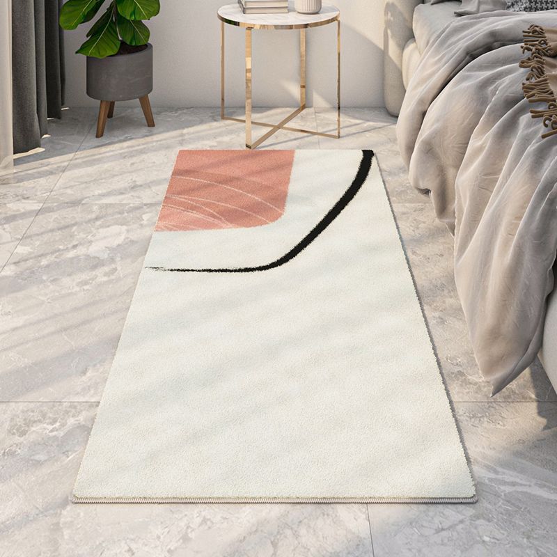 Light Green Modern Carpet Polyester Color Block Carpet Washable Carpet for Living Room