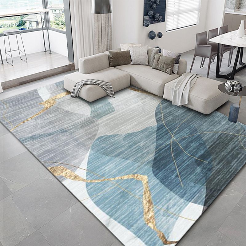 Gorgeous Polyester Carpet Modern Gray Tone Indoor Rug Living Room Area Rug with Non-Slip Backing