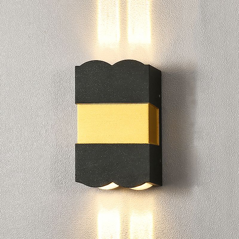 Estilo moderno de aluminio Luz de pared de pared negra LED LED de pared para aire libre