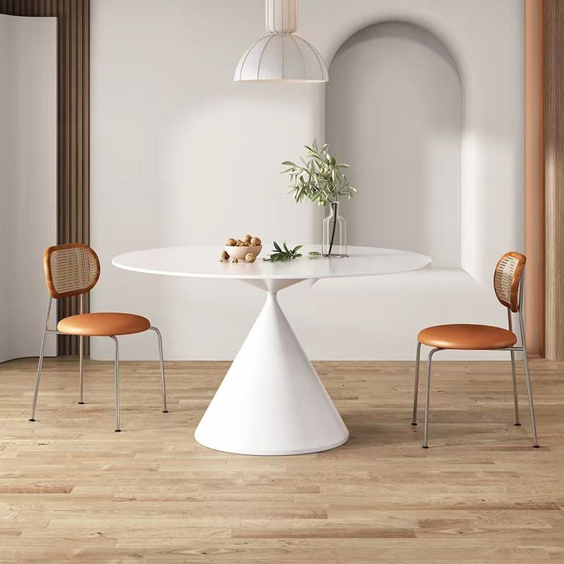 Modern Dining Round Table Sintered Stone Table with Metal Leg for Home
