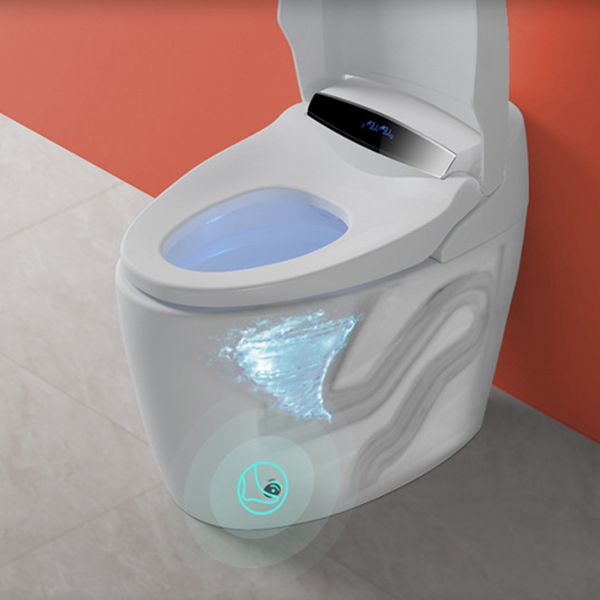 Modern Heated Seat Flush Toilet Floor Mount White Toilet with Toilet Seat