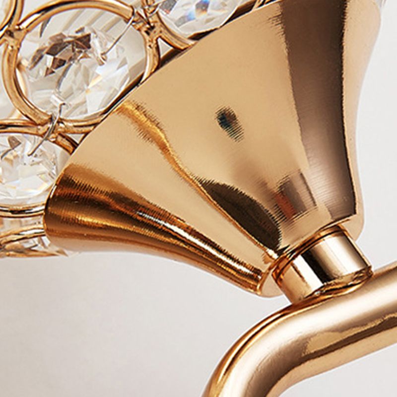 Stile moderno in stile oro sconce in stile nordico cristallo metallo globo luci per letto