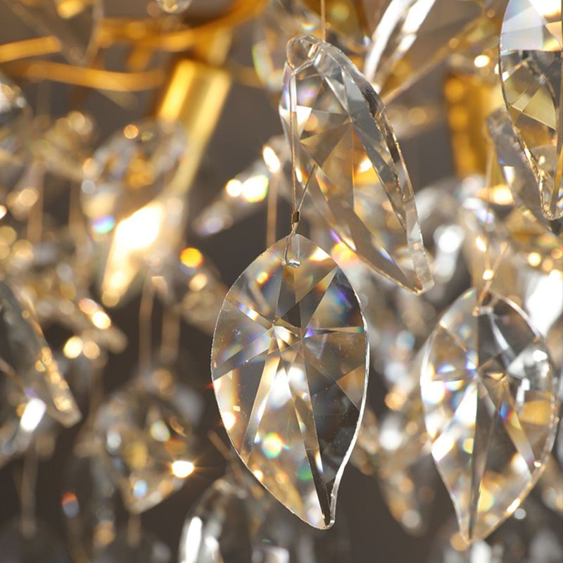 Modern Simple Crystal Ceiling Light Geometry Shape Ceiling Lamp for Bedroom