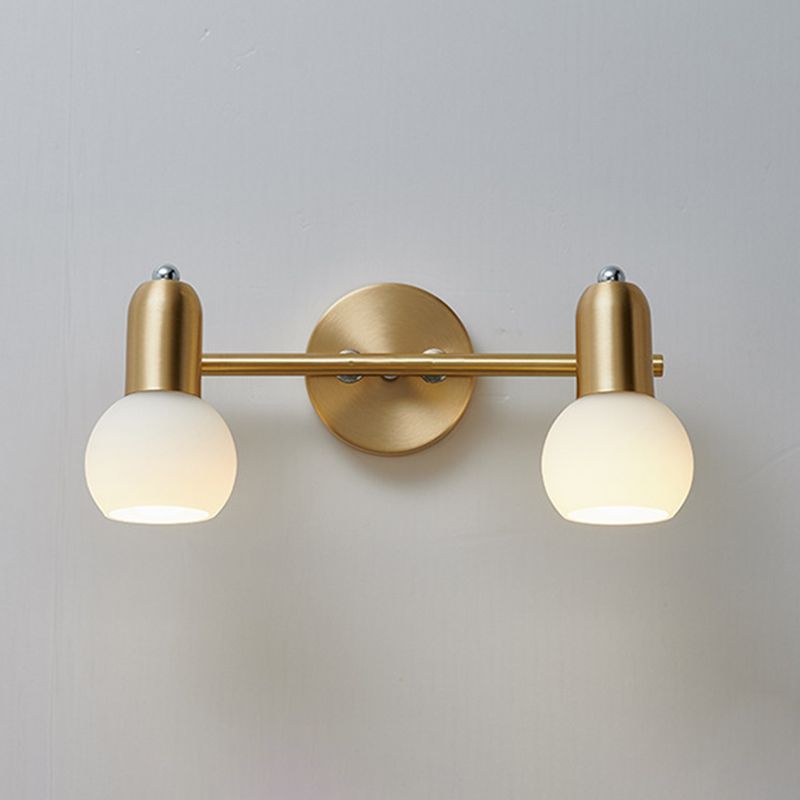 Postmodern Style Wall Sconce Gold Multi Blubs Metal Wall Mounted Lamps for Bathroom
