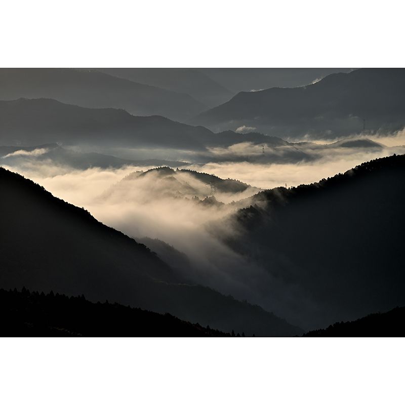 Mountain Mural Decal Eco-friendly Wallpaper Customized Wall Covering for Sitting Room