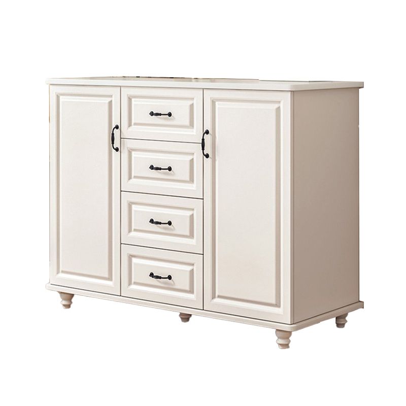 Mid-Century Modern Accent Cabinet Square Storage Cabinet with Drawer