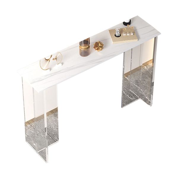 11.8" W Modern Console Accent Table Antique Finish Console Sofa Table