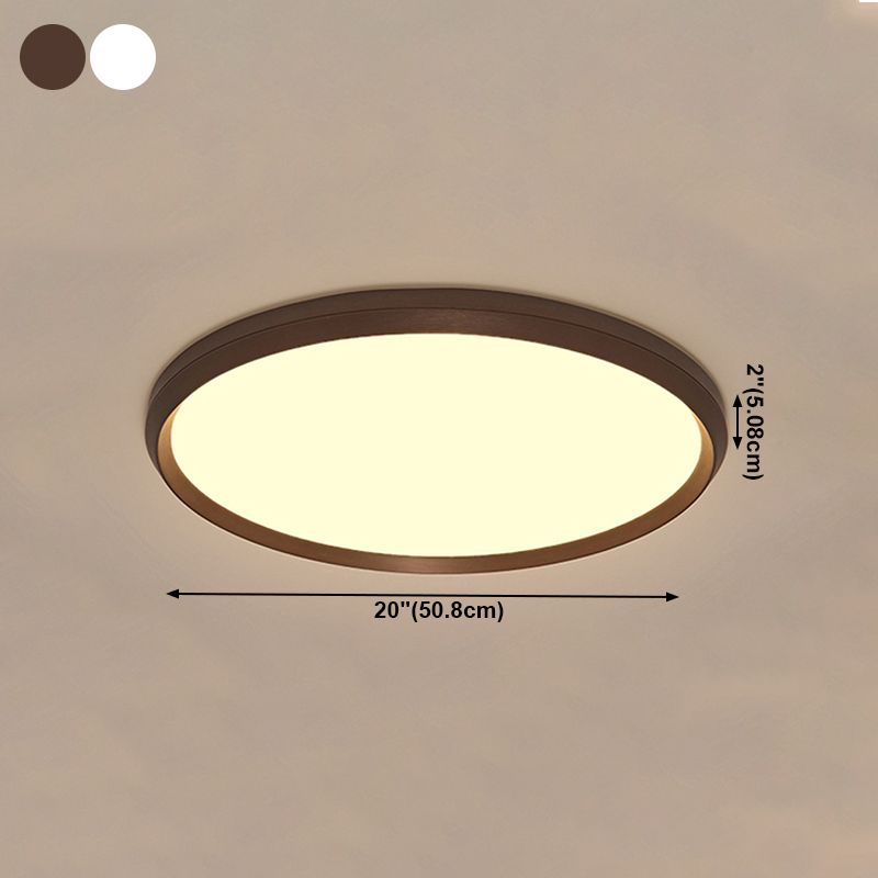 Plafonnier LED concis et moderne, montage circulaire en aluminium avec abat-jour en acrylique