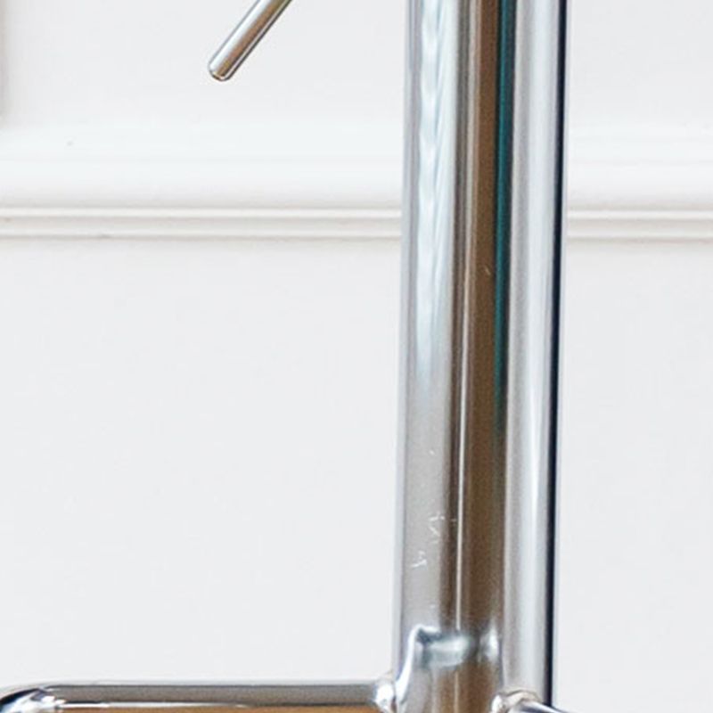 Contemporary Metal Bar and Counter Stool Low Back Stool with Pedestal Base