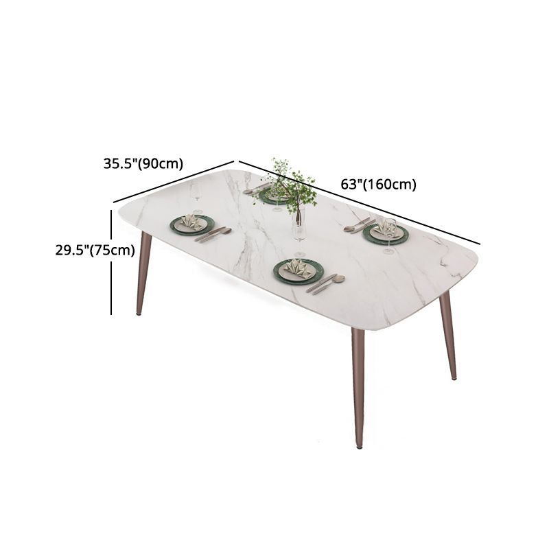 1/4/5/7 Pieces Dining Chairs Set  Dining Table Set with Sintered Stone Top