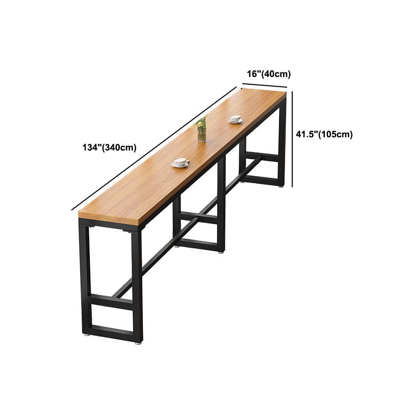 Industrial Table and Stool Set 1/4/7 Pcs Solid Wood Bar Table with Iron Base Stools