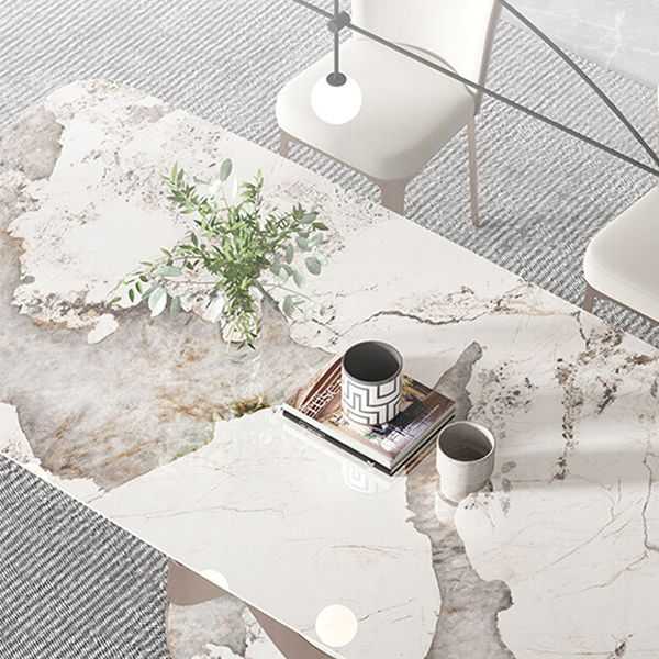 Luxury Sintered Stone Top Dining Set Rectangle 1/2/5 Pieces Dining Room Table Set