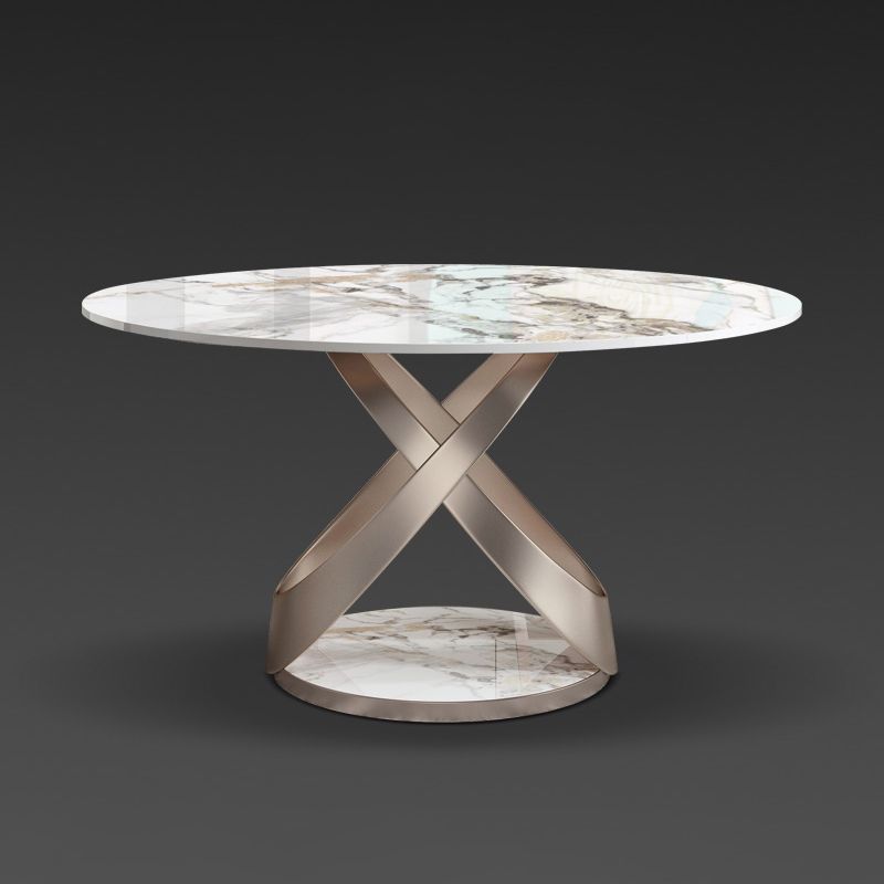 Rose Base Pedestal Casual Dining Table Traditional Luxury Round Dining Table