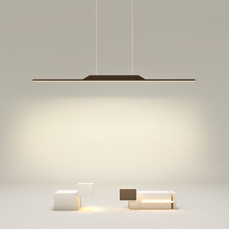 Metal Chandelier Lighting Fixture Modern Style LED Island Pendant for Dining Room