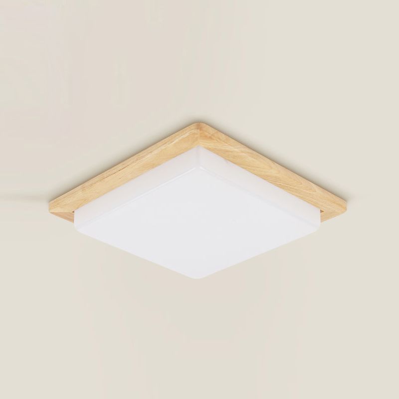 Luminaires de plafond encastrés à LED carrés Luminaire de plafond encastré moderne en bois