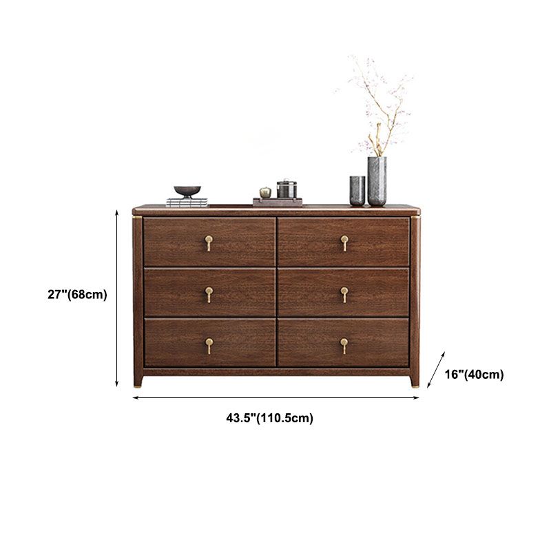 15.6-inch American Traditional Dresser Solid Wood Storage Chest Dresser